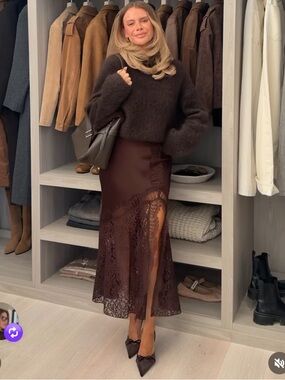 TREND NWT ZARA lace skirt 
🚨firm price no discount no discount o n this skirt